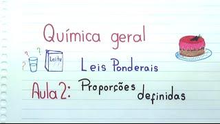 Leis das proporções definidas (Lei de Proust)