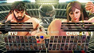 Street Fighter V: Champion Edition All Characters All DLCs Costumes Intro + All Stage