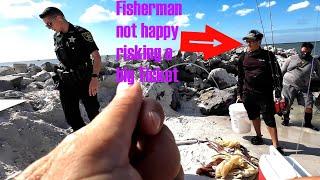 SHERIFF Kick us out From this Jetty!!( Fishing was on)