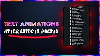 After Effects Text Animation Presets