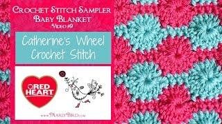 Catherine's Wheel (Crochet Stitch Sampler Baby Blanket Video #9)