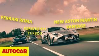 New Aston Martin Vantage vs Ferrari Roma vs Porsche 911 Turbo S | What's the best sports car?