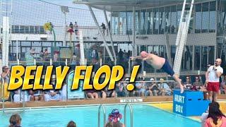 EPIC BELLY FLOP COMPETITION ROYAL CARIBBEAN HARMONY OF THE SEA #royalcaribbean #cruise