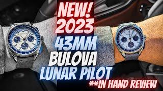 IN HAND - NEW! 2023 BULOVA LUNAR PILOT 43MM "BLUE PANDA" 98K112 #bulova #moonwatch #lunarpilot