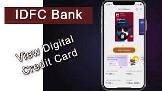 IDFC Virtual Credit Card | Manage IDFC First Credit Card from Mobile App,