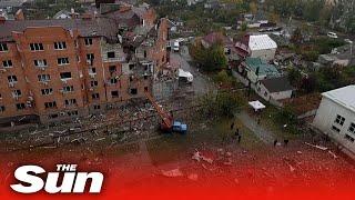 Russian missile attack destroys apartments in Ukraine's Mykolaiv