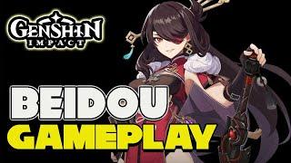 GENSHIN IMPACT  - BEIDOU GAMEPLAY ( Attacks, Skills, Combat )