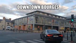 Downtown Bourges 4K- Driving- French region