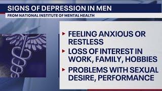 What are the signs of depression in men?