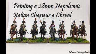 Painting a 28mm Napoleonic Italian Chasseur a Cheval