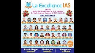 Congratulations to UPSC 2020 toppers from Team La Excellence