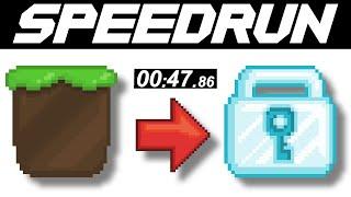 Dirt to Diamond Lock Speedrun (in 1 minute!)