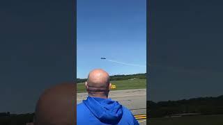 Extremely low pass ️ #aviation#plane#airshow#jet