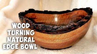 Crafting Natural Beauty: Woodturning an Exquisite Natural Edge Bowl from American Black Walnut