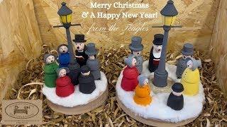 Woodturning. A Christmas scene. #carbide chisels