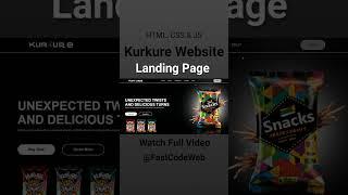 Kurkure Website Using HTML & CSS | Step By Step Tutorial | Fast Code