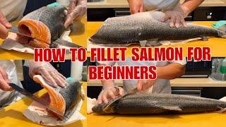 HOW TO CUT SALMON FOR BEGINNERS | TAGALOG