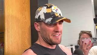 T.J. Watt on his viral tumble into his pool prior to Steelers OTAs