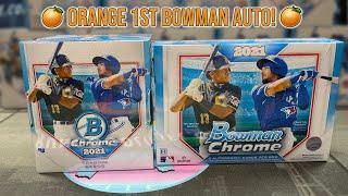 ORANGE 1ST BOWMAN AUTO HIT!!!  | 2021 Bowman Chrome Hobby + HTA Boxes!