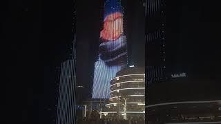 Songer Fountain in the Dubai mall and Burj Khalifa