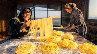 Azerbaijani Handmade Magic: Traditional Erishte Noodles from Scratch!