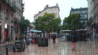 Walking in the Rain |Sep 2024| Bordeaux 4k France | ASMR Rain walk sounds for sleeping