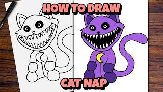 How to draw CATNAP easy step by step drawing tutorial