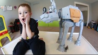 Father & Son GET FUN GIGANTIC PLAYSET / NERF FIRING Star Wars AT - ACT