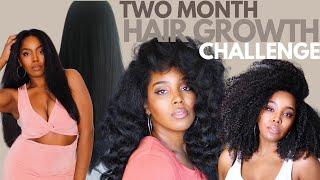 Two Month Natural Hair Growth Challenge | Easy Hair Regimen | Melissa Denise