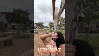 Joowee Friday face at bridgecreek tire swing