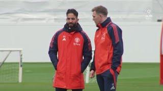 Ruben Amorim, Rasmus Højlund & Manchester United training session for Europa