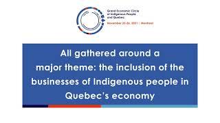 Save the date - Grand Economic Circle of Indigenous People and Quebec