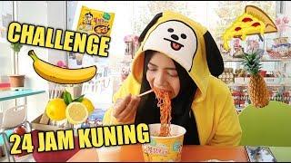 CHALLENGE 24 JAM MAKAN WARNA KUNING DI KOREA