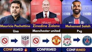 ZIDANE TO MANCHESTER UNITED SURPRISES  CONFIRMED TRANSFER SUMMER 2024,  Salah to Psg , Pochetti️