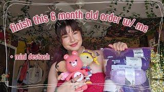 finishing 6 month old order + mini destash | crochet vlog