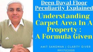 Understanding Carpet Area In A Property | A Formula Given | Deen Dayal Floor Peculiarity Explained