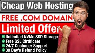 Cheap Web Hosting with Free Domain | Limited Time Offer on Hosting with Free .COM Domain | #sarhost