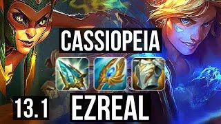 CASSIOPEIA & Nautilus vs EZREAL & Twitch (ADC) | 13/0/8, Legendary | KR Grandmaster | 13.1