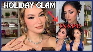 HOLIDAY GLAM INSPIRED BY LEAH KATEB️ | MAKEUP TUTORIAL️