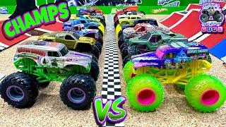 Toy Diecast Monster Truck Racing Tournament | Round #40 | Spin Master MONSTER JAM Series #34  #35