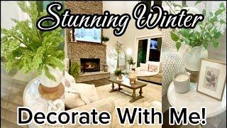 Stunning Winter Living Room Makeover | Cozy & Elegant Decor Inspiration | After Christmas Decor