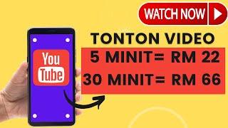 (Tonton 1 video = RM66) Buat duit dengan menonton video (Buat duit online 2022)