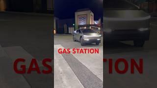 Tesla Cybertruck driver pulls up to the gas station ‍️ #cybertruck #tesla #gasstation #funny