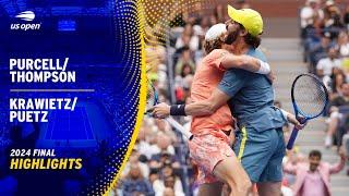 Purcell/Thompson vs. Krawietz/Puetz Highlights | 2024 US Open Final