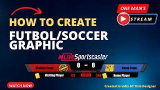 Animated Soccer / Futbol Graphic Creation In GT Title Designer | One Man's Stream Episode 38