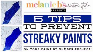 5 Tips for Fixing Streaky Paints for Paint by Numbers PBN | Transparent Translucent Tutorial | Mel B