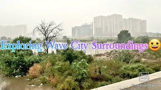 Exploring ponds villages in rain near Wave City NH24 & Aditya World City | The Walkers