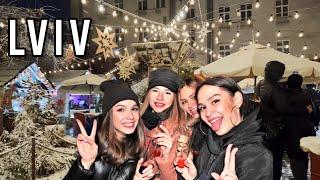  Lviv Ukraine During Christmas Holiday 2024 Lviv Night Walking Tour 4K