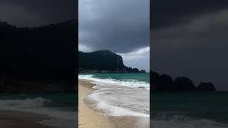 КРЕПОСТЬ АЛАНИИ на ФОНЕ ТЕМНОГО НЕБА ALANYA