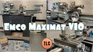 Emco Maximat V10 Power Feed Lathe Svarv Drehmaschine Tornio